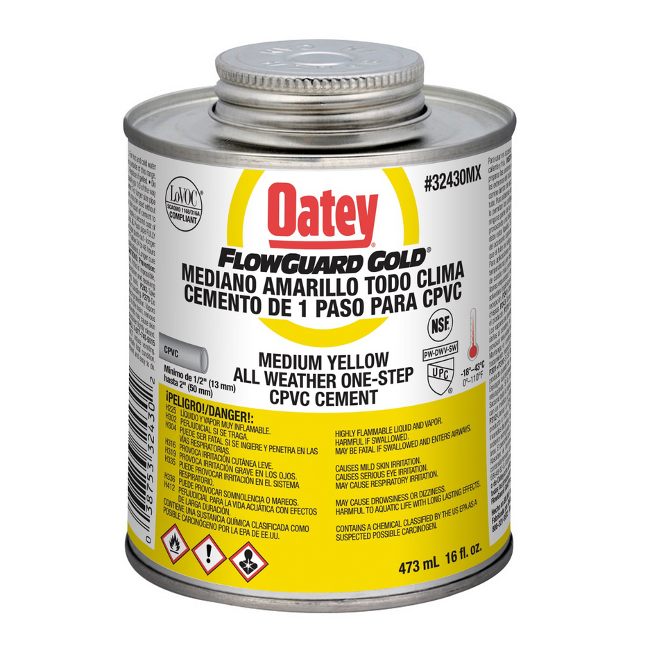 Pegamento Para Cpvc Flowguard (16 Oz / 473 Ml), Modelo 32430Mx, Oatey Pg3157