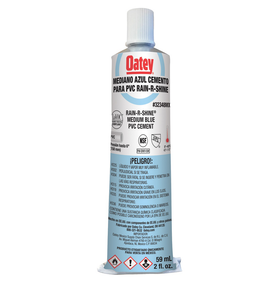 Pegamento Para Pvc Alta Humedad (2 Oz / 60 Ml), Modelos 32348Mx, Oatey Pg3158
