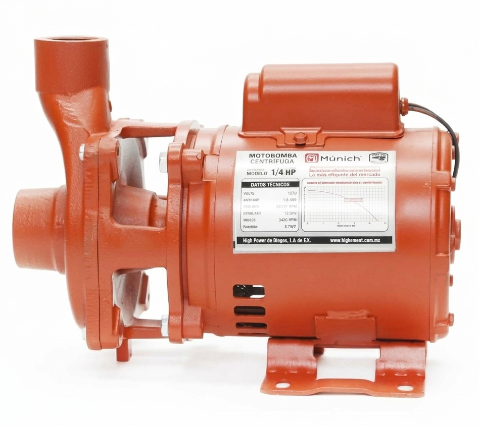 Bomba Centrifuga Munich 1/2 Hp/Mot0.50-2 11/4-1 PG4676