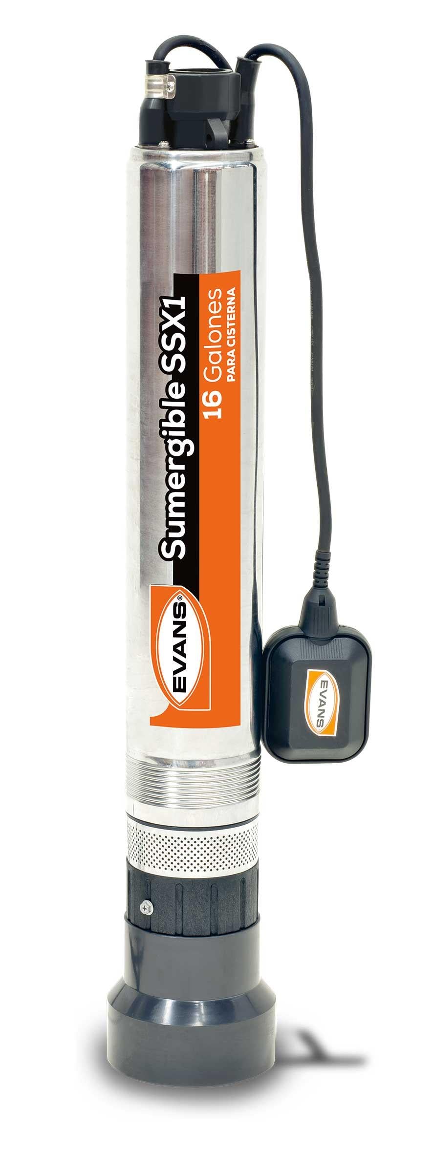 Bomba Sumergible Evans Acero Inoxidable 1/2Hp 110V 60L/Min Pg4747