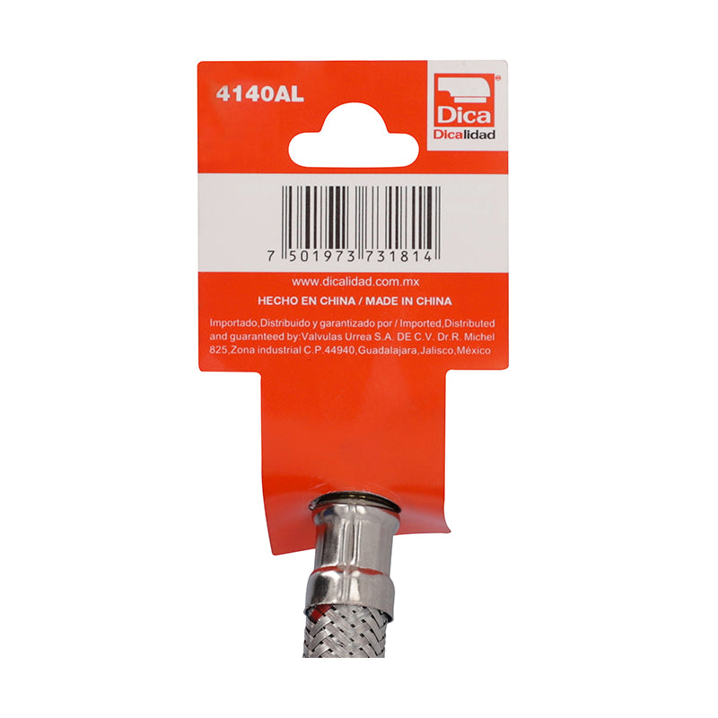 Conector Flexible Para Lavabo/Fregadero De Aluminio 40 Cm Fip, Modelo 4140Al, Dica
