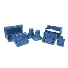 Juego De Accesorios Ceramicos Azul Colonial Pm2030