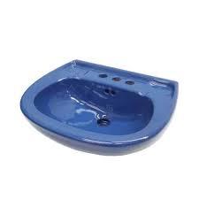 Lavabo Jazmin Azul Colonial Pm2034
