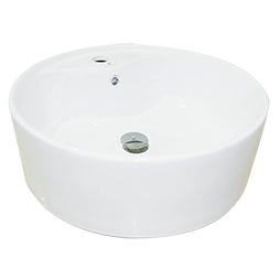 Lavabo Vita Blanco Sobreponer Con Contra 46.5 X 46.5 X 15 Cm