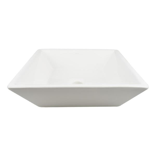 Lavabo de Cerámica de Sobreponer Blanco Arezo con Contra PM25130