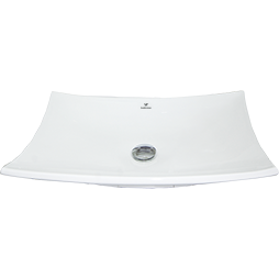 Lavabo Florencia Blanco Sobreponer Con Contra Sin Rebosadero 59 X 41 X 14 Cm