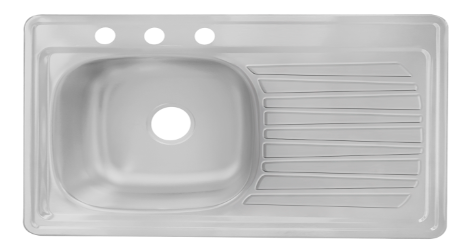 Fregadero de Acero Inox 1 Tina 1 Escurridor Izquierdo PM4005
