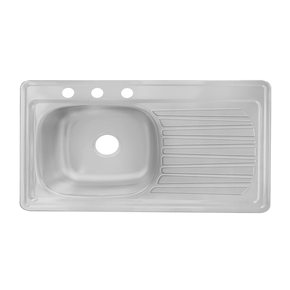 Fregadero de Acero Inox 1 Tina 1 Escurridor Derecho PM4006