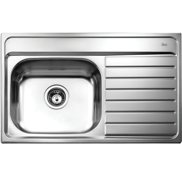 Fregadero De Empotrar Una Tina Un Escurridor Izquierdo Acero Inoxidable 80 X 51 Cm Pm4066