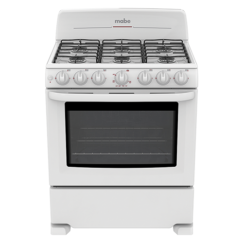 Estufa De Gas Mabe 6 Quemadores Blanco Gas Lp Pm5048