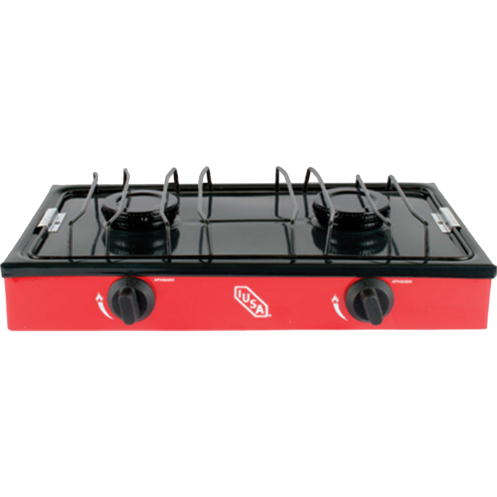 Parrilla Iusa 604973 2 Quemadores Gas Lp Color Rojo