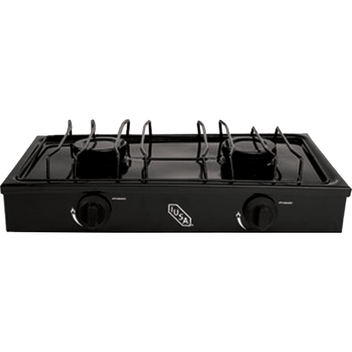 Parrilla Iusa 604974 2 Quemadores Gas Lp Color Negro