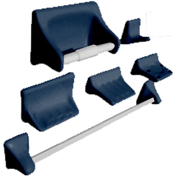 Juego de Accesorios Cerámicos Azul Colonial CERAMOSA PM6341