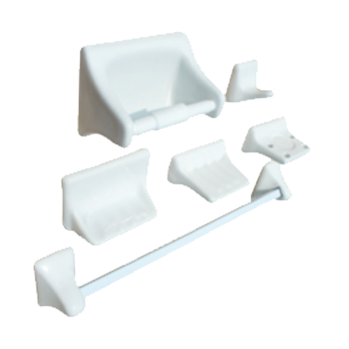 Juego De Accesorios Cerámicos Blanco Pm6603C