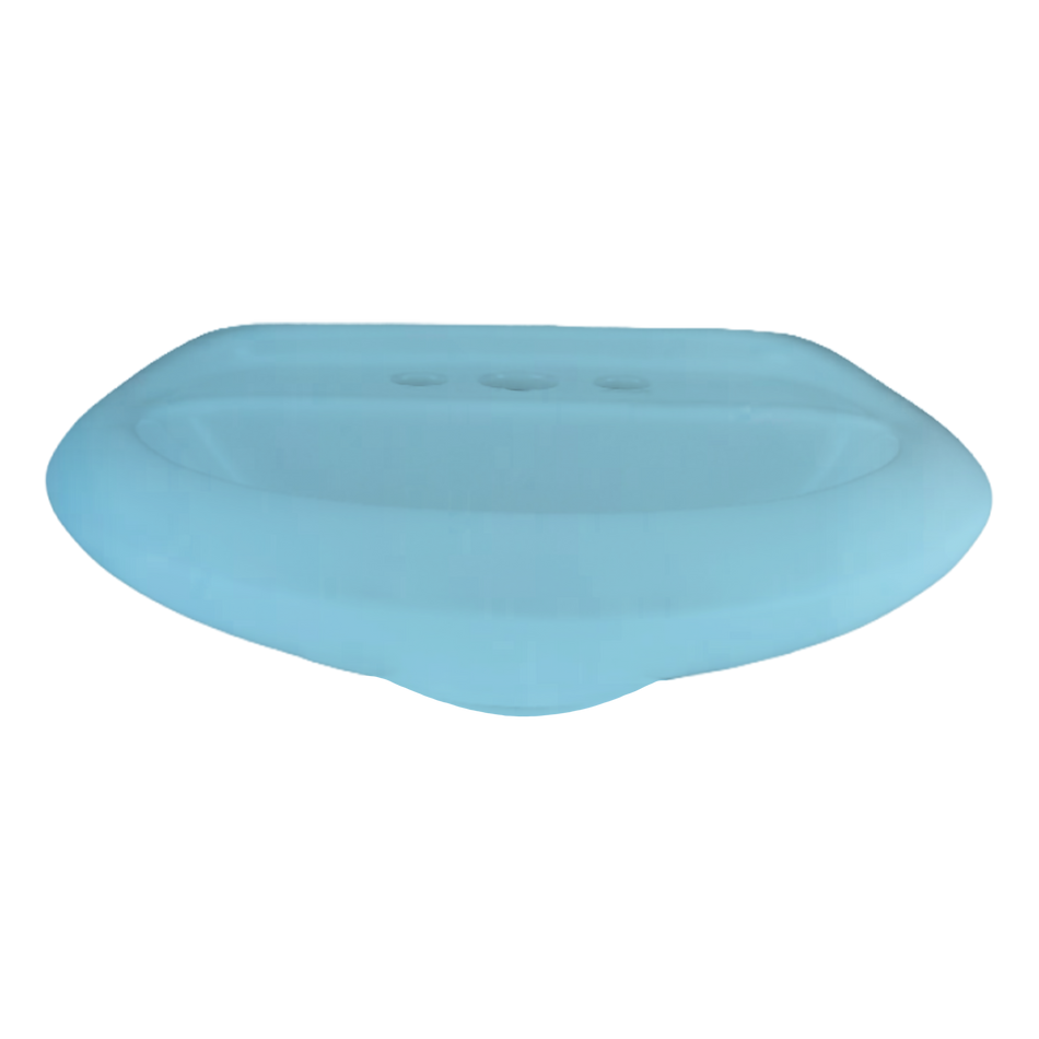 Lavabo para Pedestal Dinastía Azul Cielo Cerámica Lav102Eco, PM8125