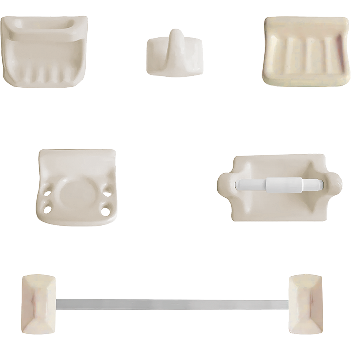 Juego De Accesorios De Ceramica Dinastia Marfil ROYALTY PM8138