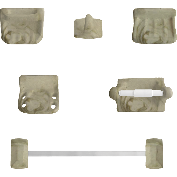 Juego De Accesorios De Ceramica Dinastia Mármol ROYALTY PM8139