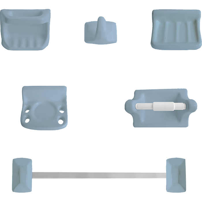 Juego De Accesorios De Ceramica Dinastia Azul Cielo ROYALTY PM8141