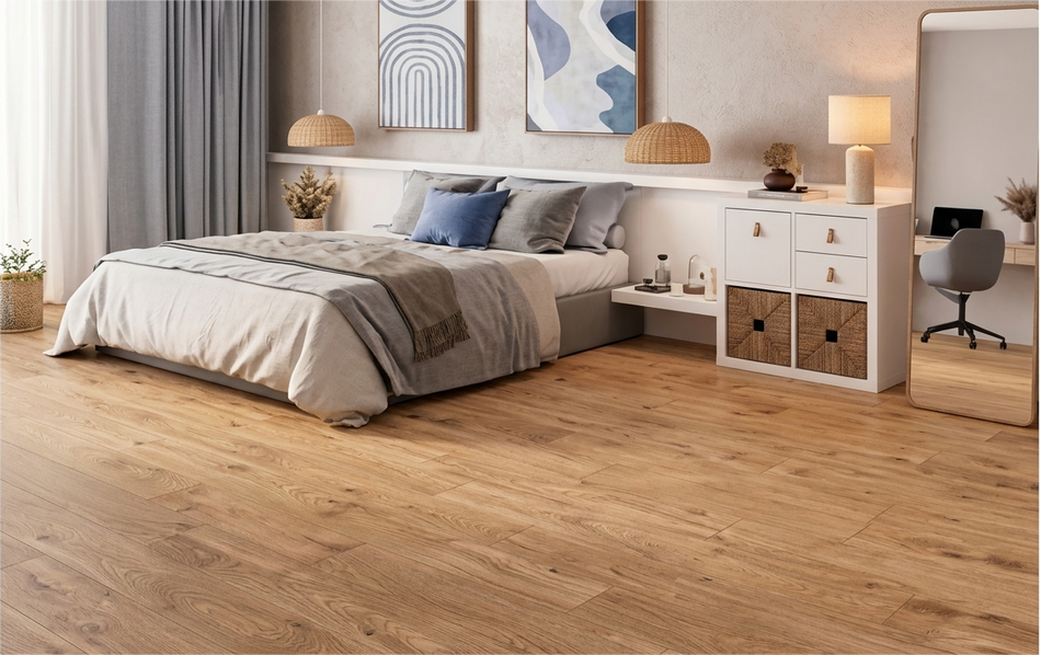 Piso Madera Quiche Natural 18x55 Lquinue15hu (precio por caja)