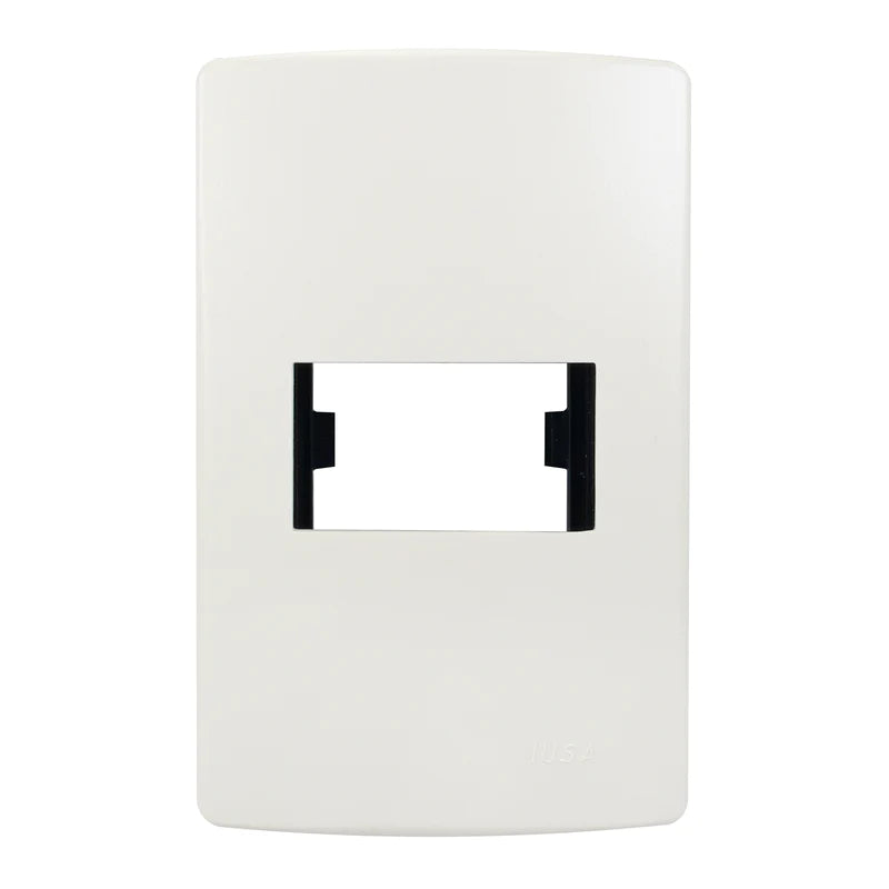 Placa de 1 Ventana Scudetto Blanco Brillante 45P01Sb, PP2735