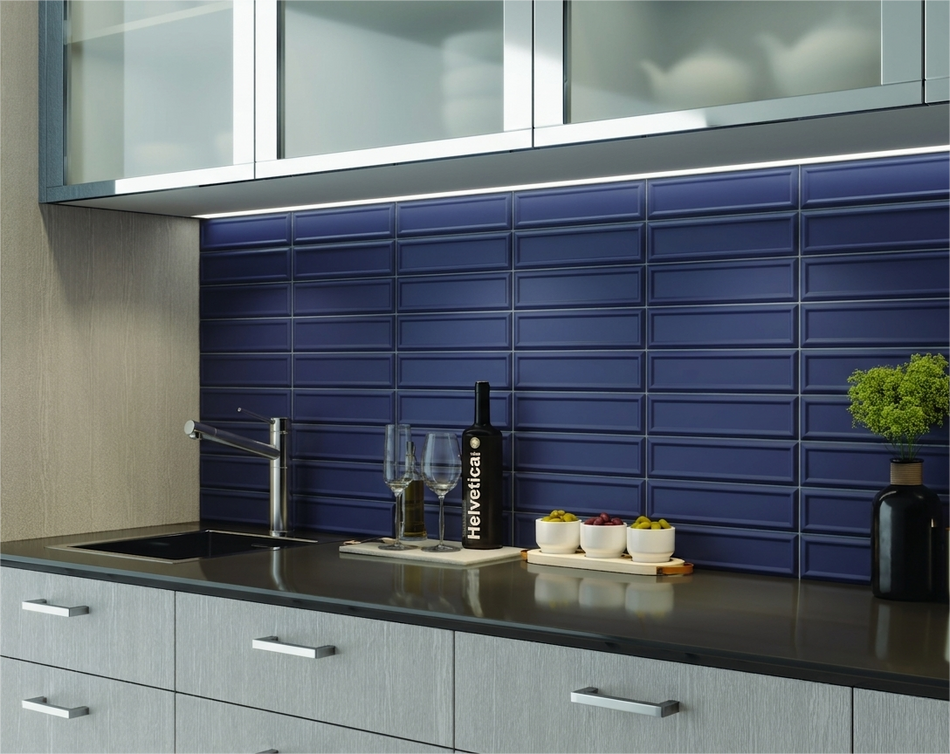Muro Charlot Azul Mate 28.3x7.2 (precio por caja)