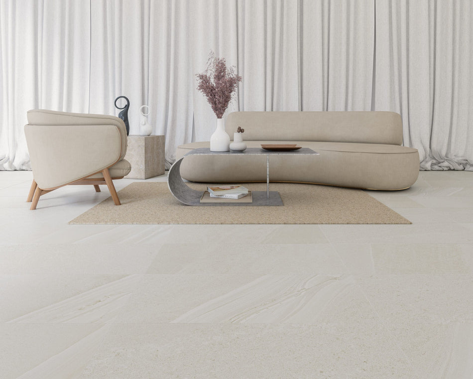 Porcelanico S/Rect Piamont Blanco 60x60 (precio por caja)