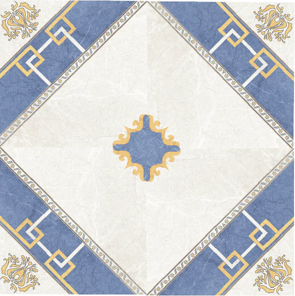 Piso Cerámico Azteca Azul 35.7X35.7 Cm Vitromex Cobertura: 1.78 M² Por Caja Pq55309, (Precio Por Metro)