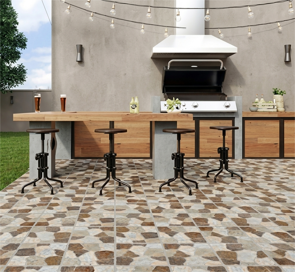 Piso Cerámico Cervino Fd Mix 33X33 Cm Lamosa Cobertura: 1.76 M² Por Caja Pq6393, (Precio Por Metro)
