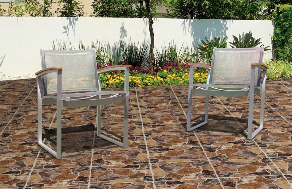 Piso Empedrado Cafe 44x44 1.92mt Lempera14hg (precio por metro)