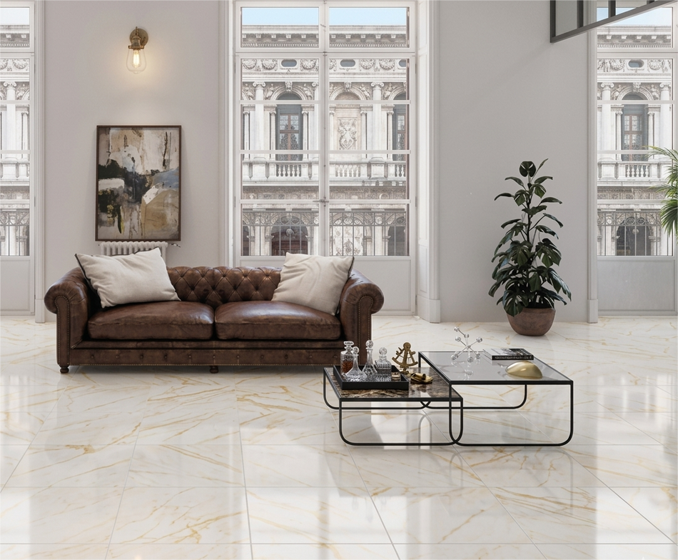 Piso Gibraltar Glossy Beige 60X60 1.44Mt (precio por metro)