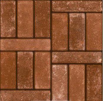 Piso Ladrillo Adoquin Barro 44X44 1.92Mt (precio por metro)