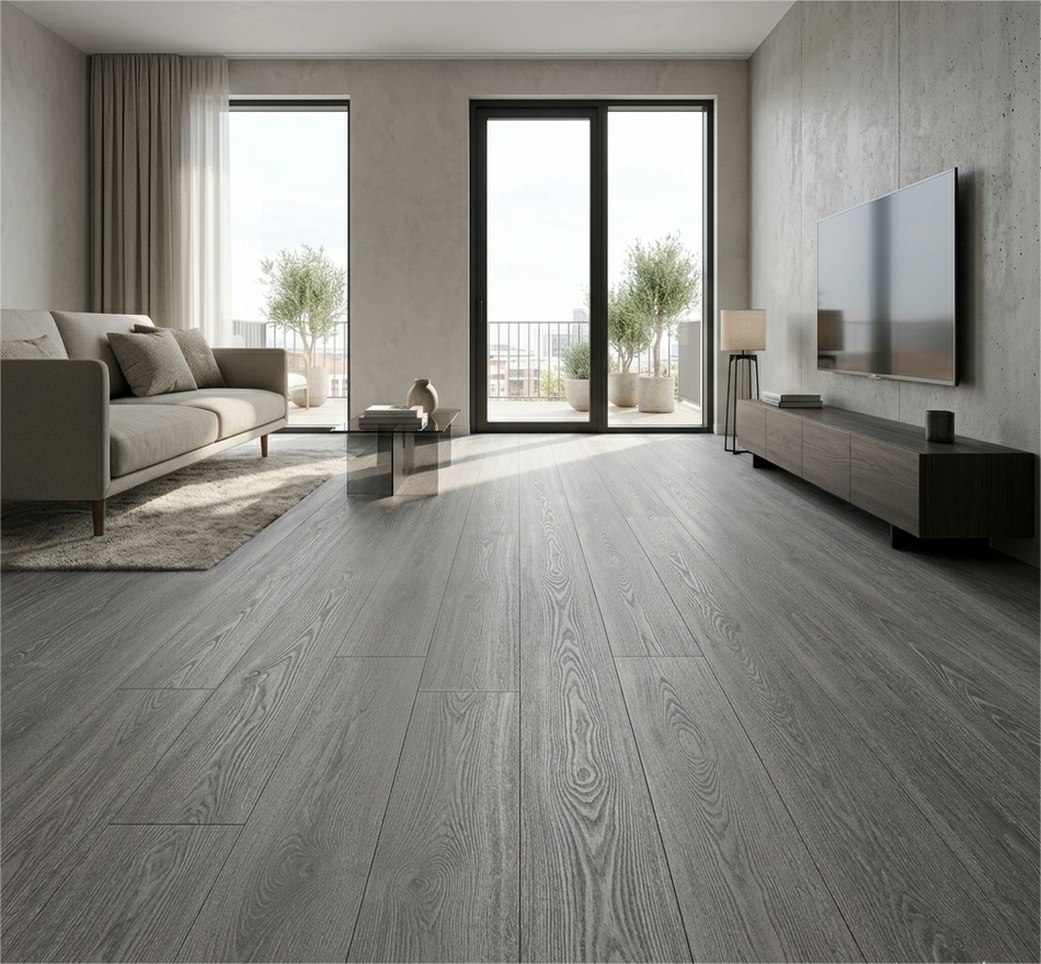 Piso Lamosa Chalet Wood 18X55Cm Gris Pq6445, (Precio Por Metro)