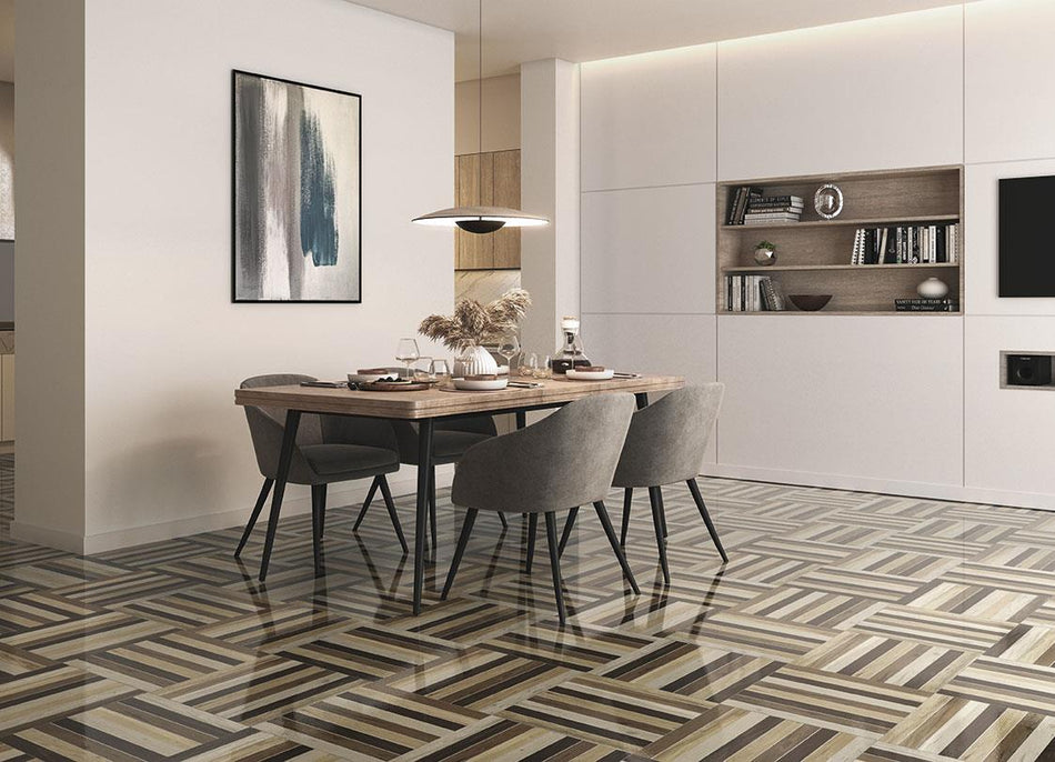 Piso Cerámico Brico Multicolor 45X45 Cm Vitromex Cobertura: 1.62 M² Por Caja Pq6475, (Precio Por Metro)