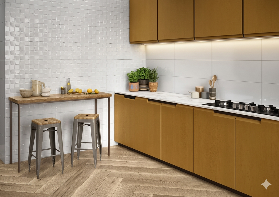 Muro Arkshade Deco Glossy Blanco 25X75 1.68Mt Larkglo17Av (precio por metro)