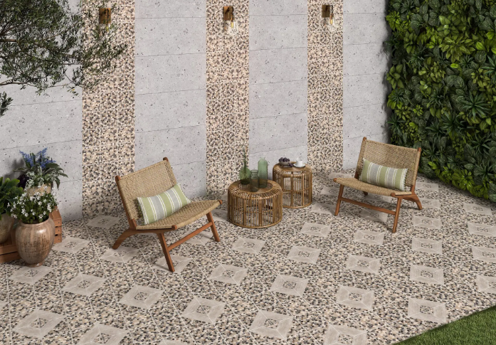 Piso Cerámico Landstone Fd Mix Beige 20X20 Cm Lamosa Cobertura: 1.50 M² Por Caja Pq69518, (Precio Por Metro)