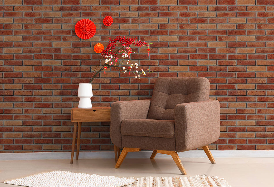 Fachaleta Perdura Stone Árabe Rojo Cardenal 1.50M² Pq8015, (Precio Por Metro)