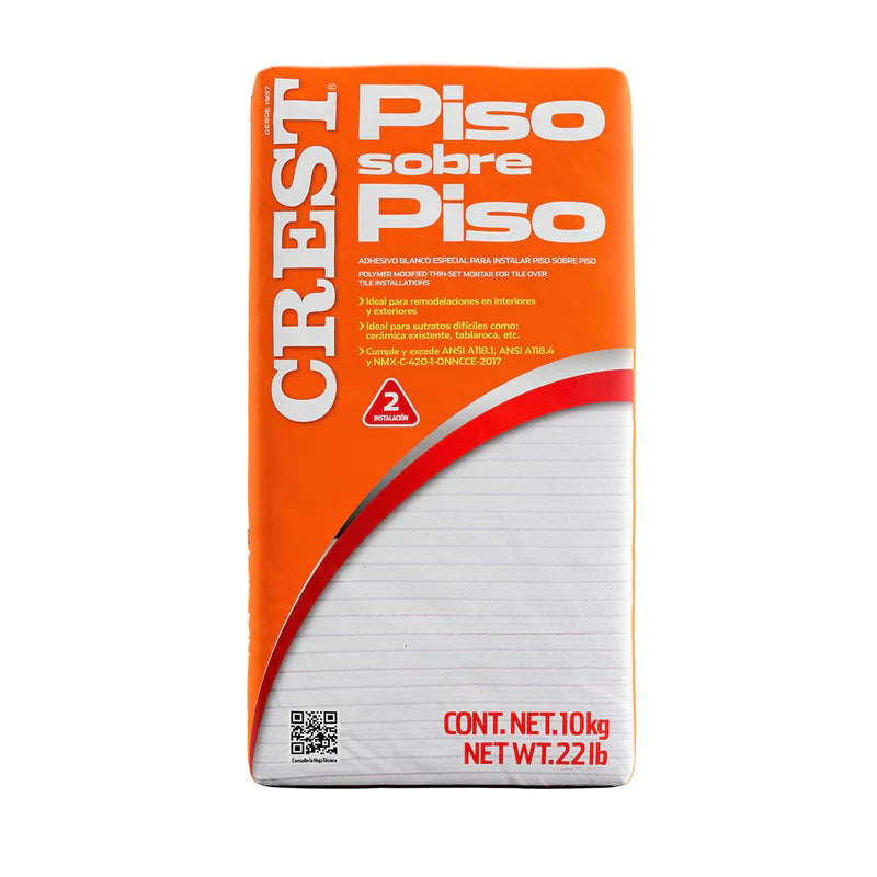 Adhesivo Crest Piso Sobre Piso Blanco 10 Kg Pr2037