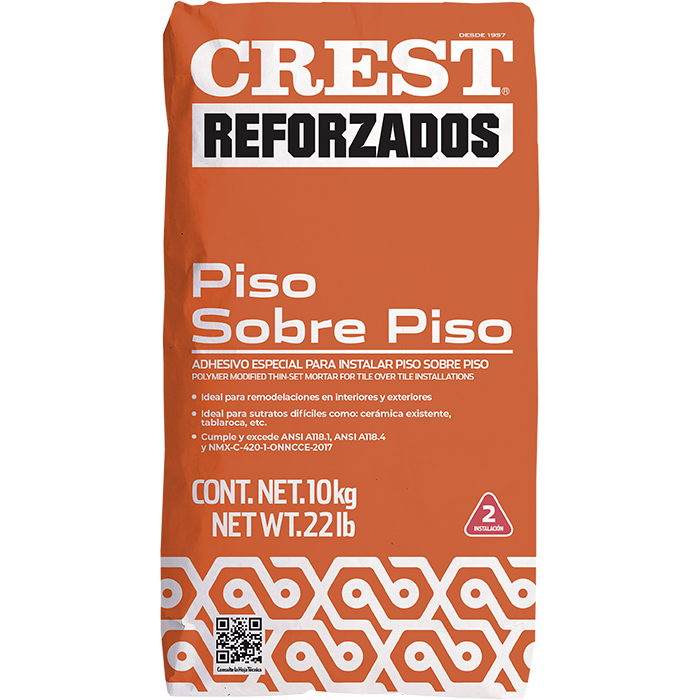 Adhesivo Crest Piso Sobre Piso Blanco 10 Kg Pr2037
