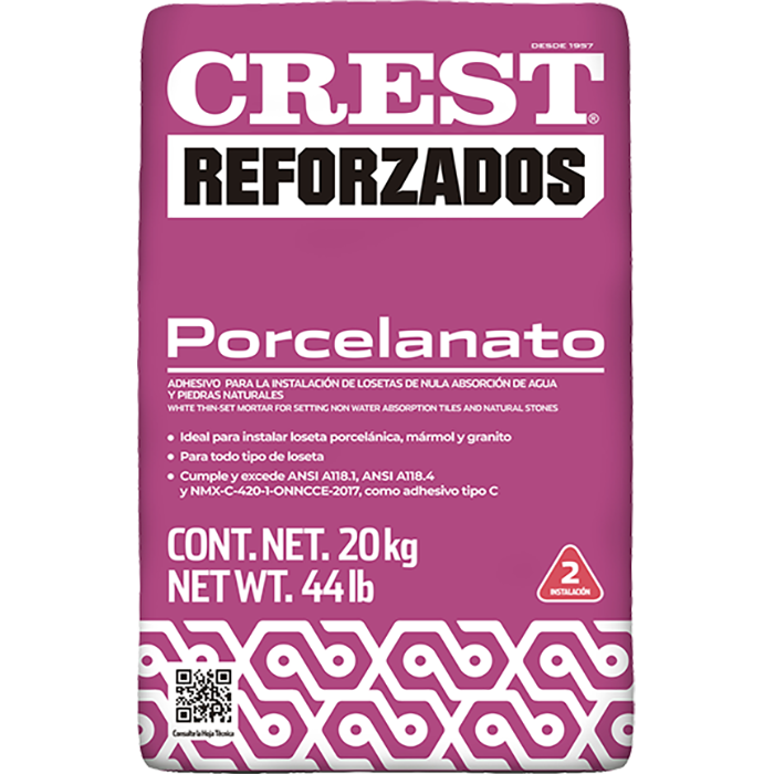 Adhesivo Crest Porcelanato 20 Kg Pr2038