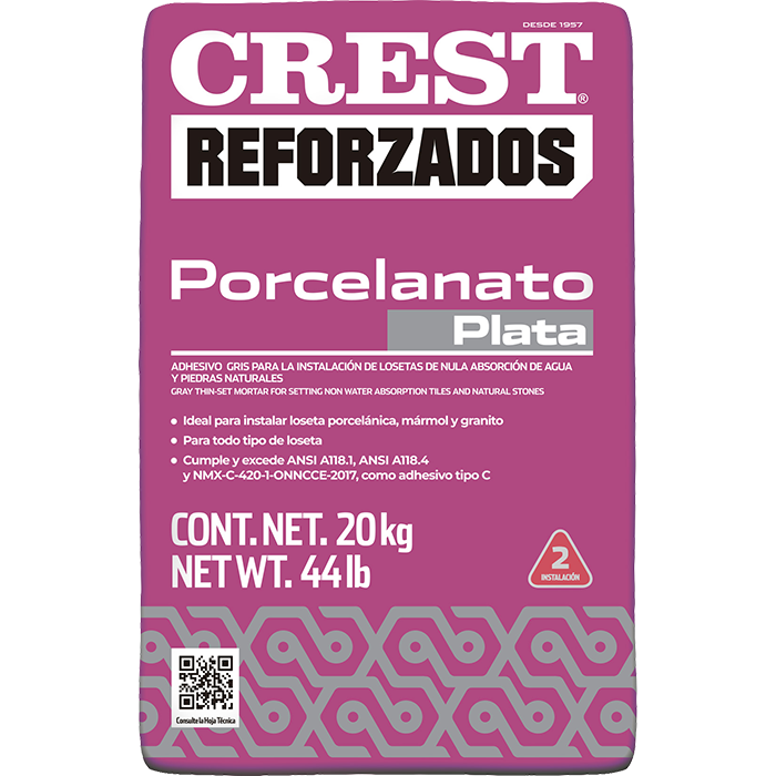 Adhesivo Crest Porcelanato 20 Kg Pr2111
