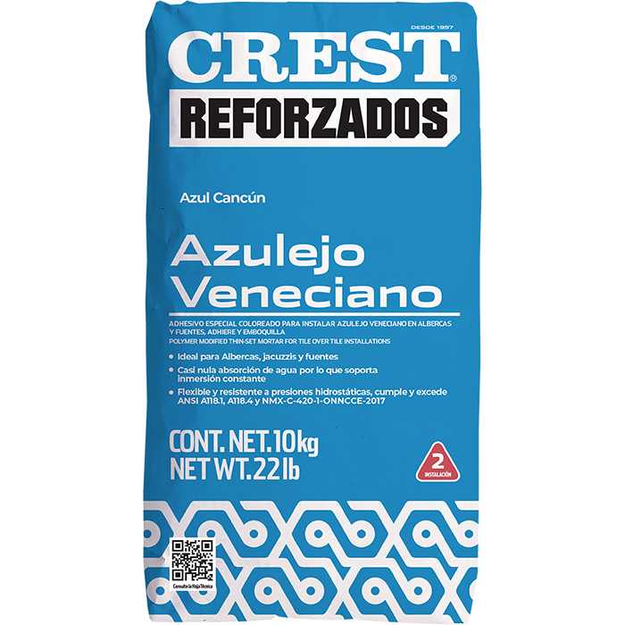 Adhesivo Crest Azulejo Veneciano Blanco 10 Kg Pr2206