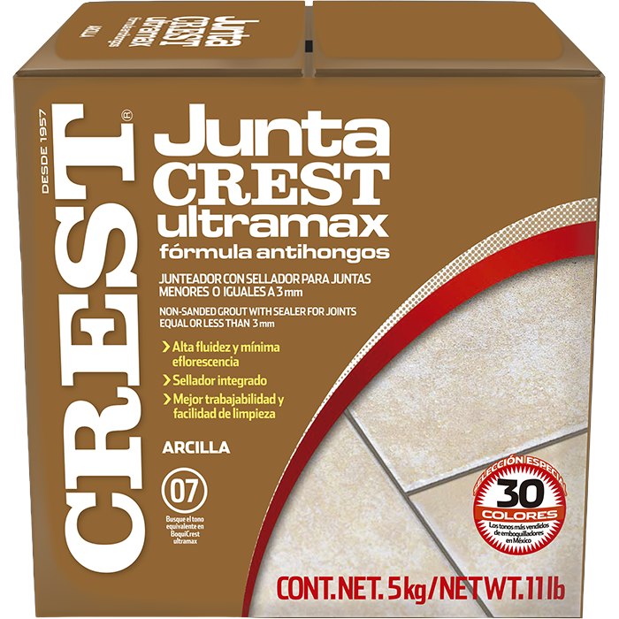 Juntacrest Ultramax Arcilla 5 Kg Pr2218