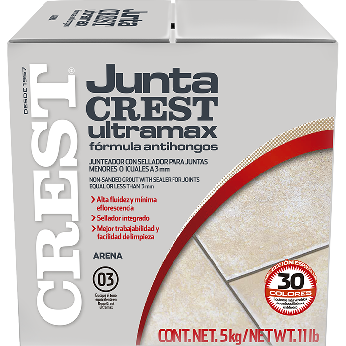 Juntacrest Ultramax Sin Arena Arena 5Kg Crest Pr2221