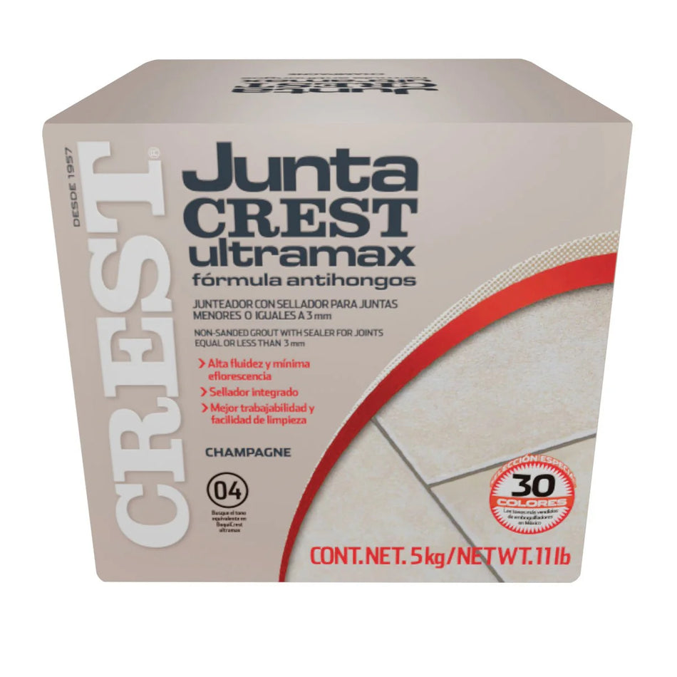Boquilla Juntacrest Ultramax sin Arena Color Champagne 5 kg PR2231