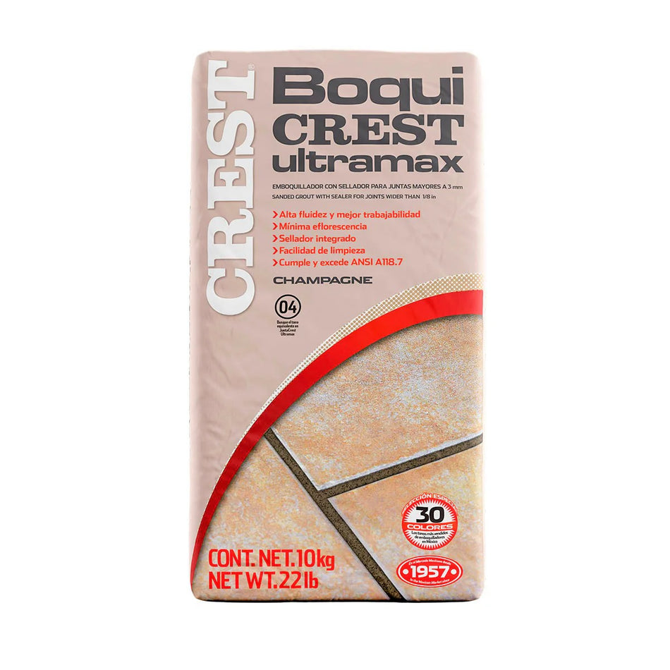 Boquilla Boquicrest Ultramax con Arena Color Champagne 10 kg PR2272