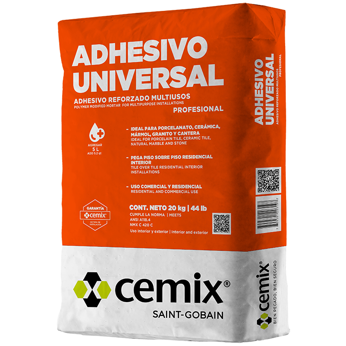 Adhesivo Universal Blanco 20 Kg Cemix Pr40034
