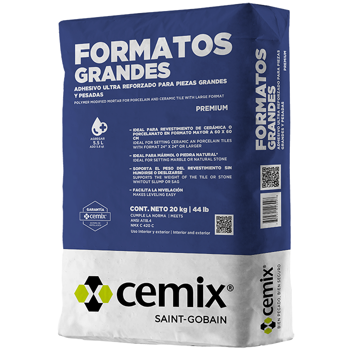 Pegazulejo Grandes Formatos 20 Kg Pr4195