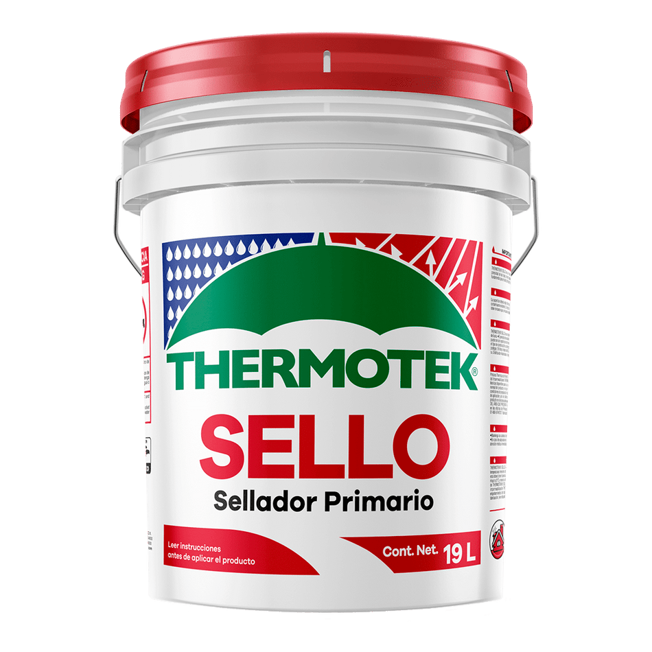 THERMOTEK SELLO ACRÍLICO — Sellador acrílico promotor de adherencia galón 3.8 L tapa roja