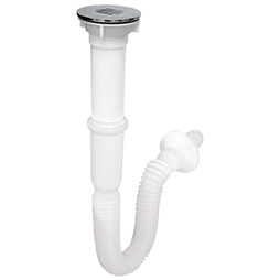 Cespol Flexible Para Fregadero Con Rejilla Cromada 9775