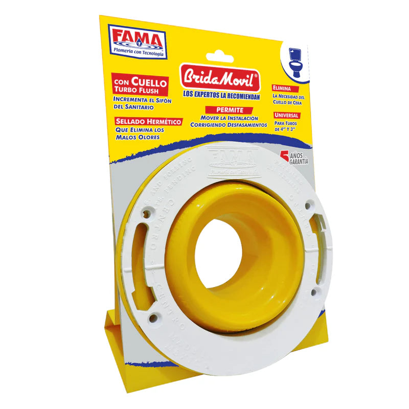 Brida Móvil de Plástico con Cuello para Instalación de WC PT7738
